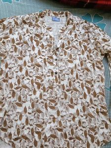 Elegant Leaf Print Kurta
