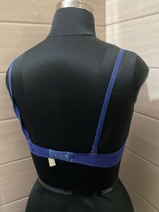 34b Stylish Blue Lace Padded Bra