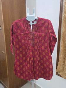 Srishti Stylish Pink Printed Kurta