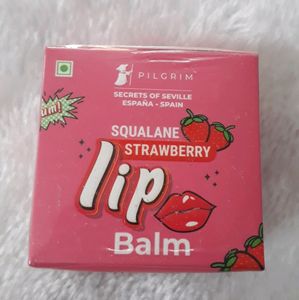 Pilgrim Squalane Lip Balm (Strawberry) for women & men | Lip Balm for dark lips | Lip Balm with Shea & Cocoa Butter for soft lips | Lip Balm for soothing & hydrating Dry & Chapped Lips | 8 gm