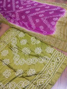 Vibrant Bandhani Lehenga Choli material (3 piece)