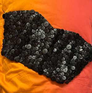 whimsical button Embellished bandeau top