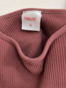 Ribbed Brown Sports Bra