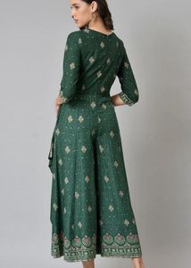 Elegant Green Printed Kurta Set