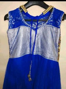 Royal Blue Embroidered suit set