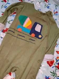 Adorable Truck Applique Baby Onesie
