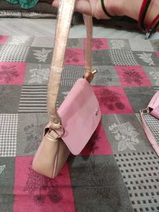 Chic Pink Patent Shoulder Bag