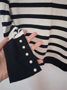 Zara Striped Crew Neck Sweater