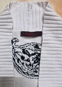 Embroidery baddie style Knit Cardigan