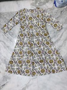 White Floral Print Maxi Dress
