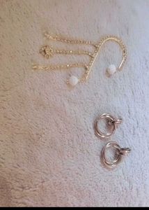 Elegant Dangle & Hoop Earrings Set