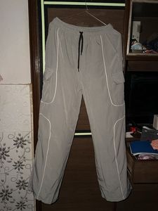 Grey Cargo Style Pants