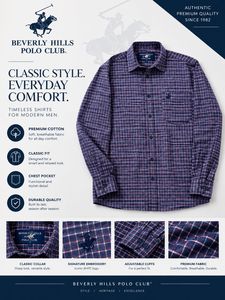 Beverly Hills Polo Club Men's Plaid Shirt