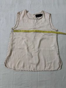 H&amp;M Studded Trim Sleeveless Top