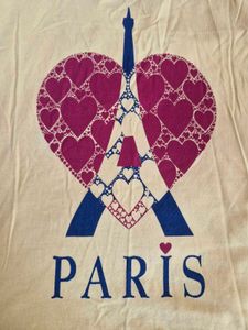 Yellow "Paris" Eiffel Tower Long Sleeve Tee
