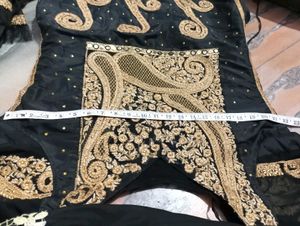 Designer Black &amp; Gold Lehenga Choli Set