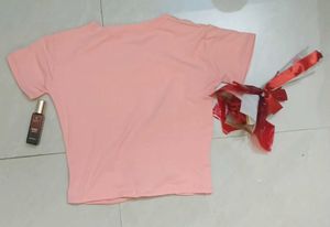Cute Pink Heart Butterfly T-Shirt