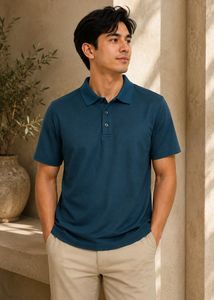 Van Heusen Air Men's Classic Teal Polo T-Shirt