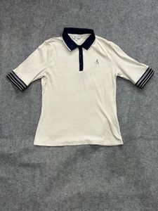 Cream Ribbed Polo T-Shirt