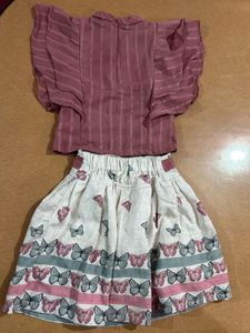 Butterfly Top and Skirt Set