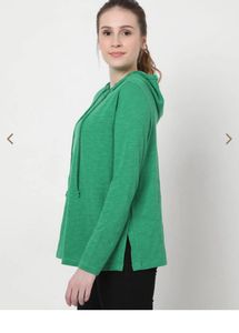 Vero Moda Green Hooded Long Sleeve T-Shirt