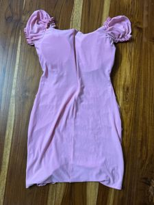 Chic Pink Ruched bodycon mini Dress