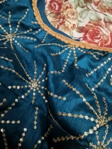 Teal Embroidered Blouse
