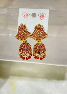 Exquisite Jhumka Earrings - Traditional Indian Des