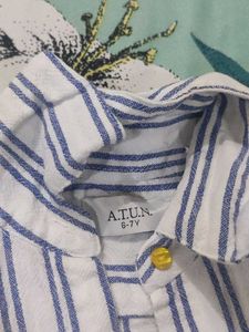 Striped Button-Down Dress Combo