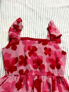 Pink &amp; Red Floral Peplum Top