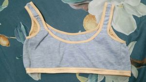 Comfortable Grey and Yellow Sports Bra