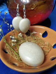 Elegant Pearl Drop Earrings With Pendant Set