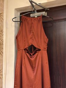 Elegant Rust Halter Jumpsuit