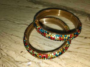 Vibrant Crystal Bangle Set