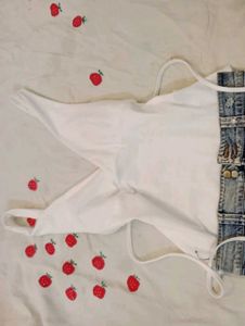 White V-Neck Tank Top