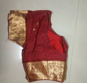 Silk Jari Maroon Blouse