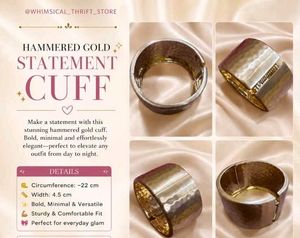 Hammered Gold Tone Cuff