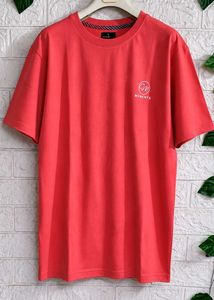Men's Coral Crew Neck T-Shirt