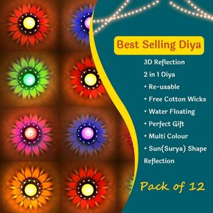 Diwali Decoration - 3D Reflaction Shadow Diyas