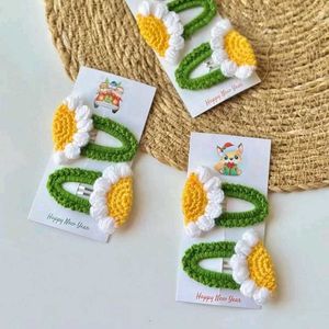 Crochet Flower Hair Clips