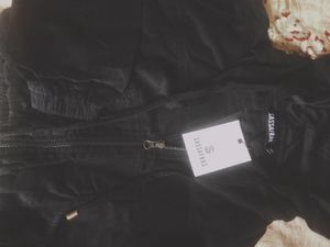 full sleeve black solid women jacket
