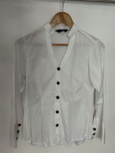 Chic White Button-Up Blouse