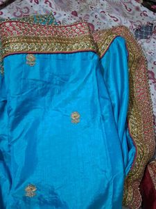 Beautiful Blue Embellished Saree