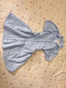 Blue Striped Shirt Dress