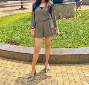 FOREVER 21 Olive Green Romper Jumpsuit