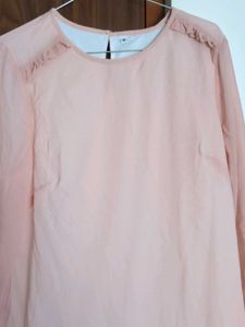 Elegant Pink Sheer Sleeve Top