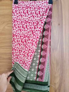 Vibrant Floral Print Saree
