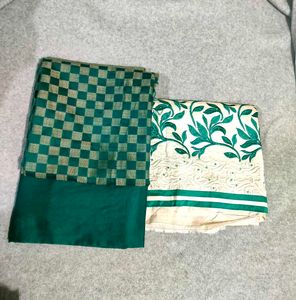 Embroidered Kurta Fabric Set