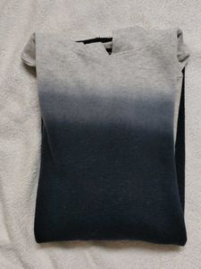 Short Sleeve Ombre Hoodie Top