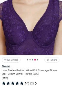 Zivame Purple Lace Crop blouse with tags